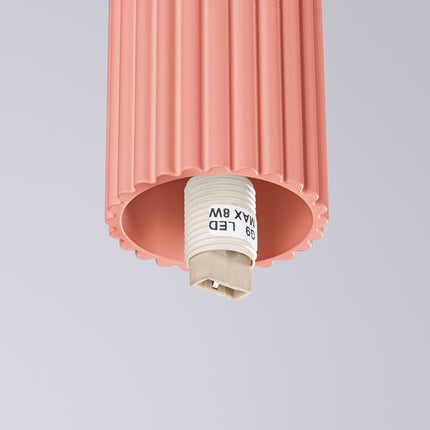 Plafonnier Halo pêche IP44, cylindre nervuré en aluminium et globe en verre opalin, vue 6