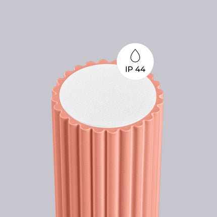 Plafonnier Halo pêche IP44, cylindre nervuré en aluminium et globe en verre opalin, vue 8