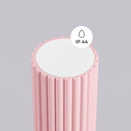 Plafonnier Halo rose poudré IP44, détail de la fixation