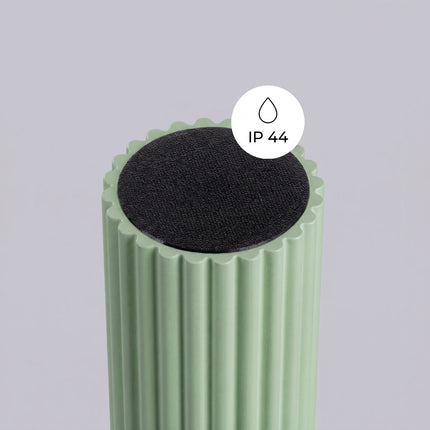 Plafonnier Halo vert sauge IP44, détail de la fixation