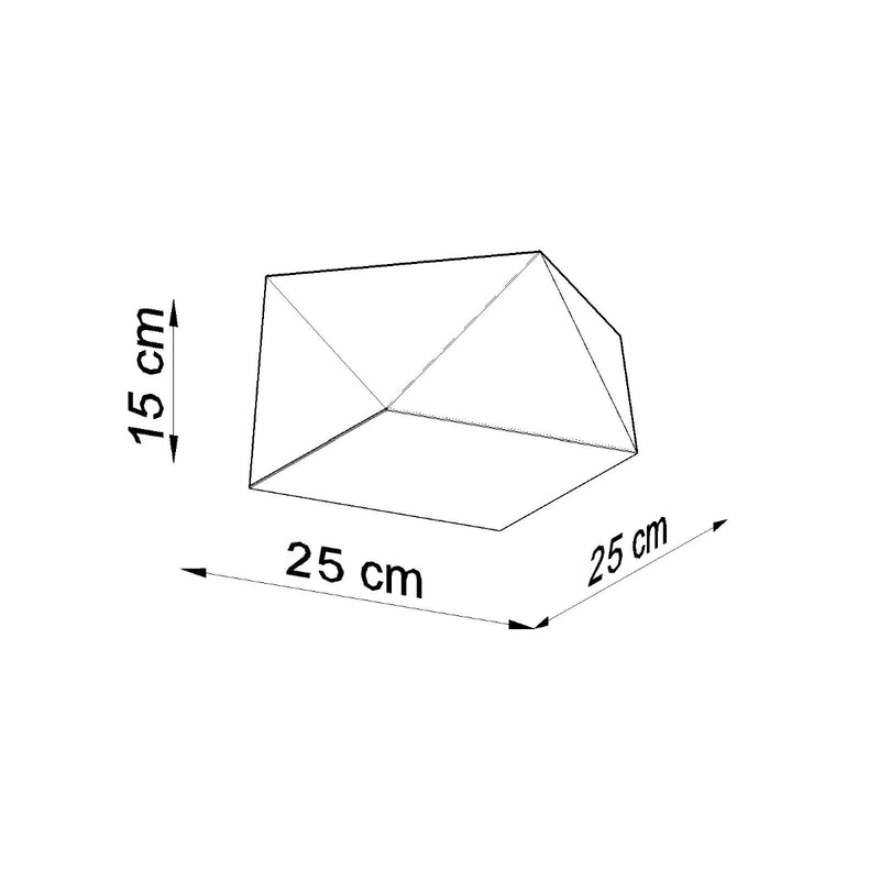 Dimensions Plafonnier Géométrique Hexa 25 Noir