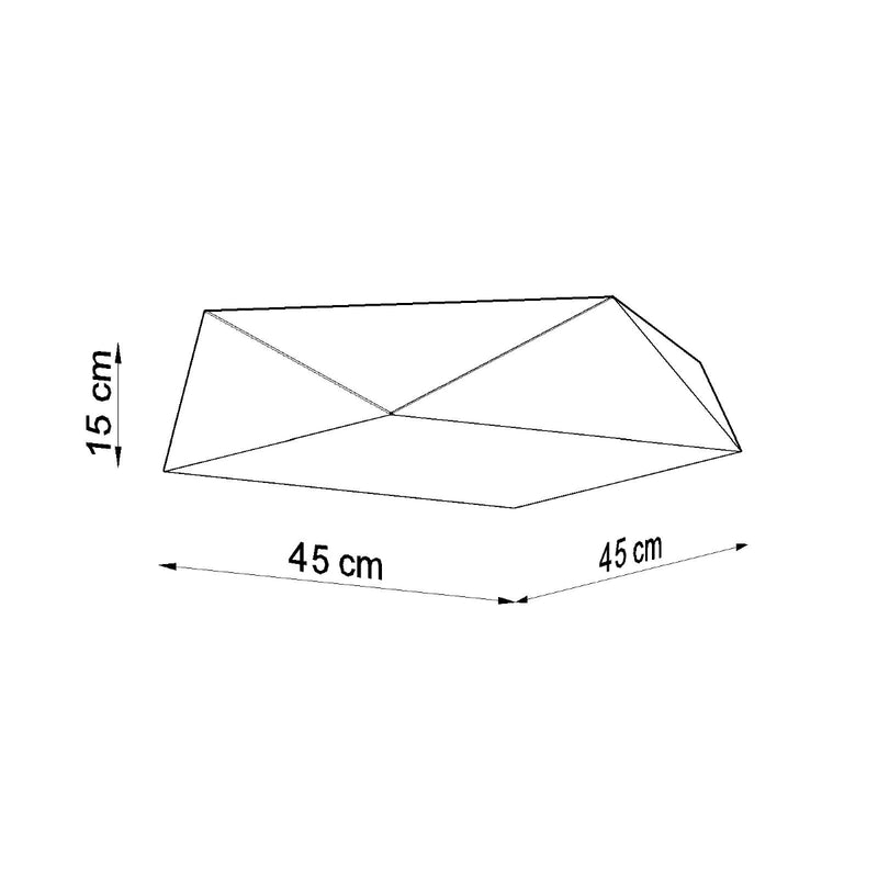 Dimensions Lámpara de Techo Geométrica Hexa 45 Plateada