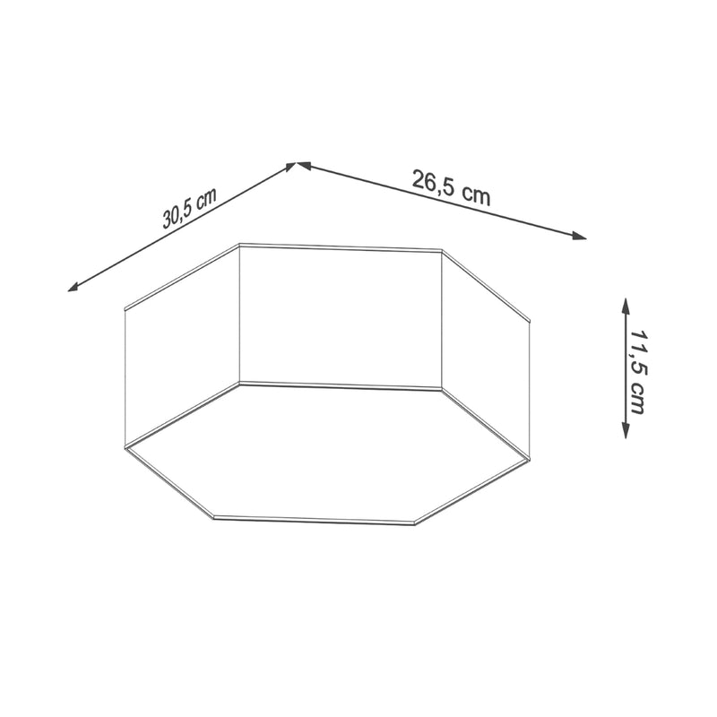 Dimensions Hexagonal Pure 11 White PVC Ceiling Light