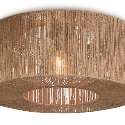 Packshot du plafonnier Iguazu rond en jute naturel tressé, diamètre 60 cm