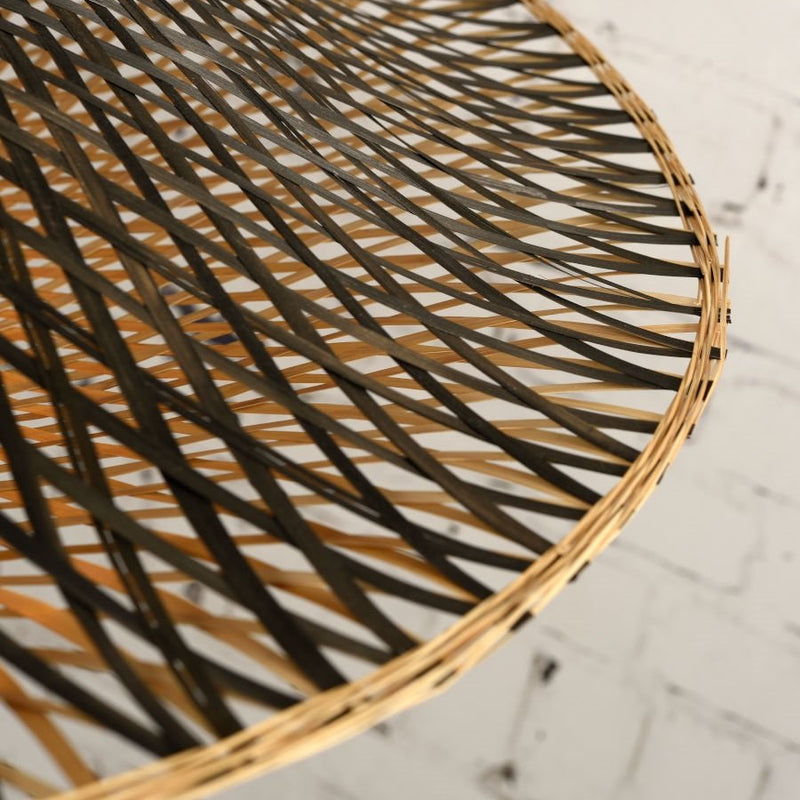 Dimensions Lámpara de techo de bambú Kalimantan negra y natural de 87 cm
