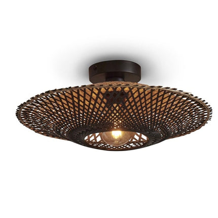Schéma des dimensions du plafonnier Kalimantan en bambou tressé, diamètre 44 cm