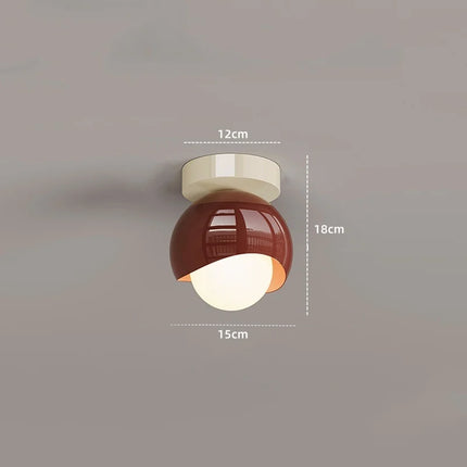 LED compact ceiling light in glass installed on the ceiling of a modern kitchen