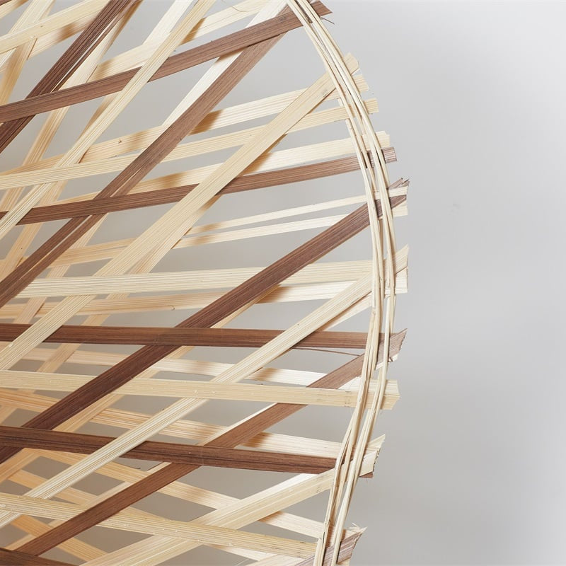Dimensions Lámpara de techo Madura de bambú natural y marrón de 87 cm