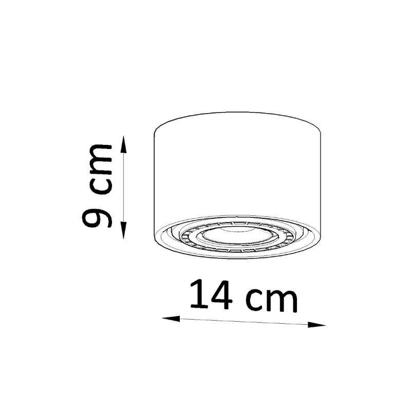 Dimensions Modern Basic 1 Concrete Ceiling Light