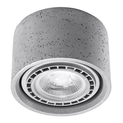 Plafonnier Moderne Basic 1 en béton, spot orientable, éteint