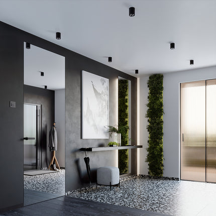 Notice de pose du plafonnier multi-spot noir, fixation au plafond avec vis incluses