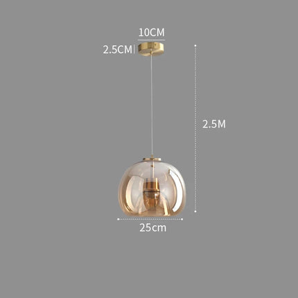 Plafonnier nordique verre LED minimaliste à la forme épurée