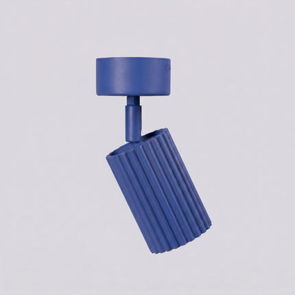 Plafonnier Oslo 1 spot orientable bleu outremer, packshot de trois quarts