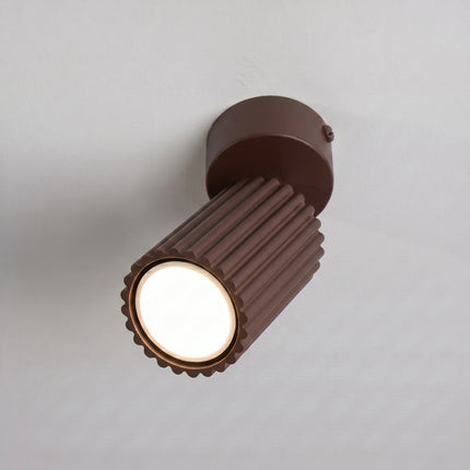 Plafonnier Oslo 1 spot orientable brun chocolat, vue de détail