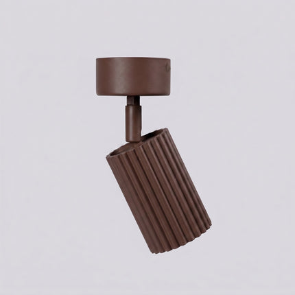 Plafonnier Oslo 1 spot orientable brun chocolat, packshot de trois quarts
