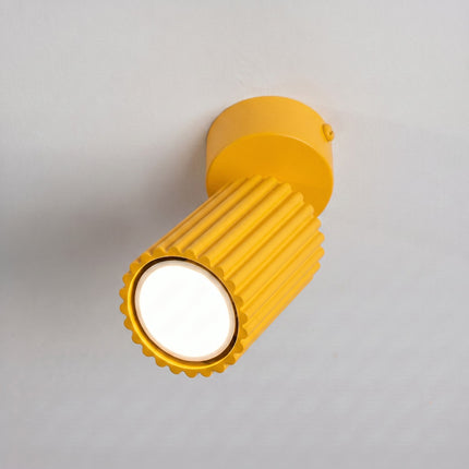 Plafonnier Oslo 1 spot orientable jaune ambré, vue de détail