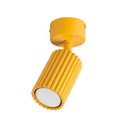 Plafonnier Oslo 1 spot orientable jaune ambré, packshot sur fond blanc