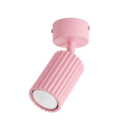 Plafonnier Oslo 1 spot orientable rose poudré, packshot sur fond blanc