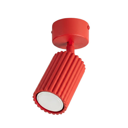 Plafonnier Oslo 1 spot orientable rouge vif, packshot sur fond blanc
