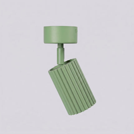 Plafonnier Oslo 1 spot orientable vert sauge, packshot de trois quarts