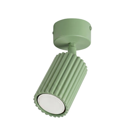Plafonnier Oslo 1 spot orientable vert sauge, packshot sur fond blanc