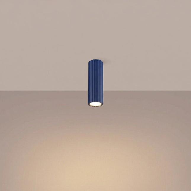 Oslo ceiling light 20 ultramarine blue, light on