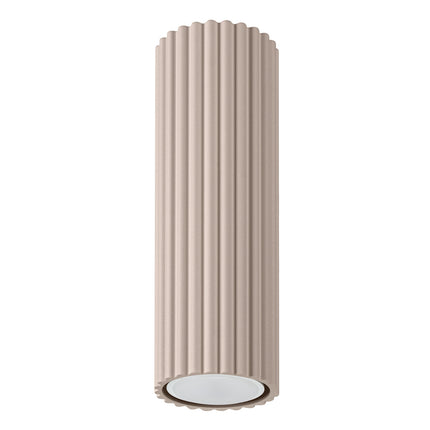 Plafonnier Oslo 20 Taupe en Aluminium Nervuré, packshot sur fond blanc