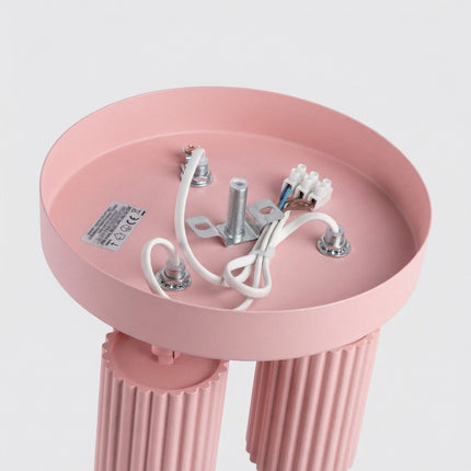 Plafonnier Oslo 3 Spots Orientables Aluminium Rose Poudré, détail de la finition