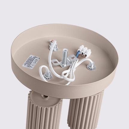 Plafonnier Oslo 3 Spots Orientables Aluminium Taupe, détail de la finition