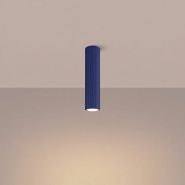 Oslo ceiling light 30 ultramarine blue, light on