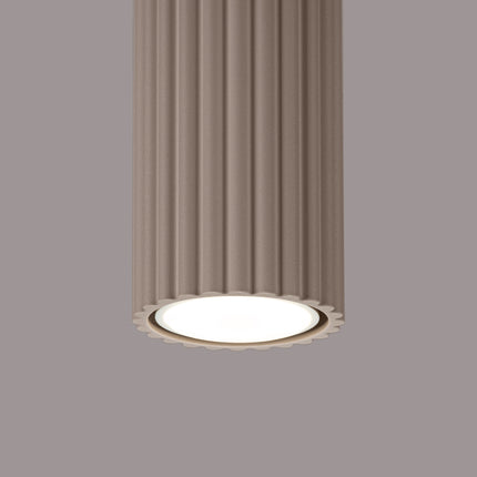 Plafonnier Oslo 30 Taupe Aluminium Cannelé, vue de détail