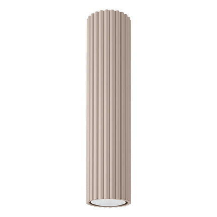 Plafonnier Oslo 30 Taupe Aluminium Cannelé, packshot sur fond blanc