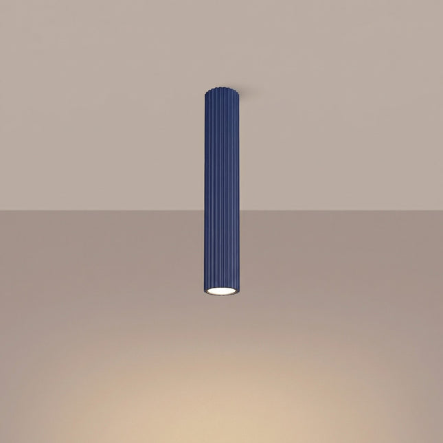 Oslo ceiling light 40 ultramarine blue, light on
