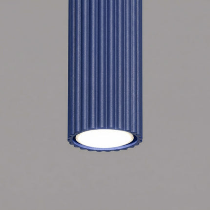 Plafonnier Oslo 40 bleu outremer, détail des cannelures
