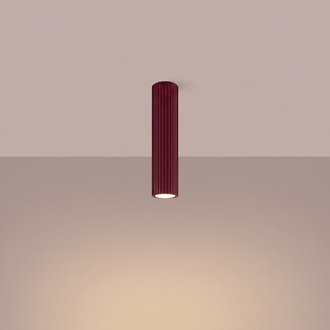 Oslo ceiling light 40 burgundy, light on