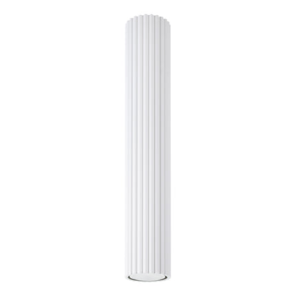 Plafonnier Oslo 40 blanc en aluminium cannelé, luminaire de plafond design scandinave