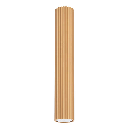 Plafonnier Oslo 40 doré en aluminium cannelé, luminaire de plafond chic