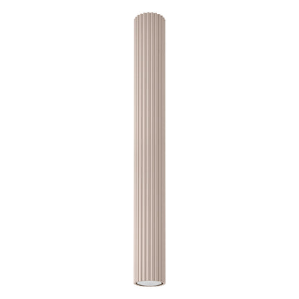 Plafonnier Oslo 60 Aluminium Cannelé Taupe, packshot sur fond blanc