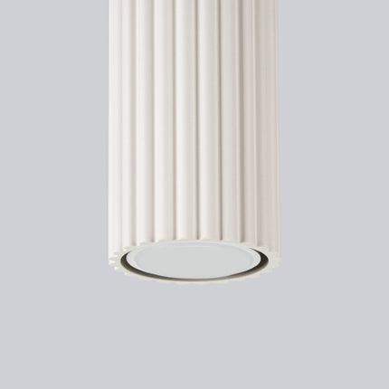 Base du plafonnier Oslo 60 beige éclairée, lumière GU10 diffusée vers le bas