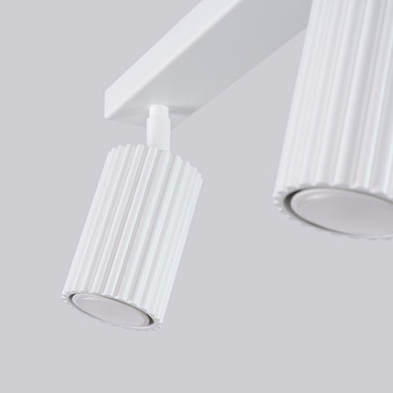 Plafonnier Oslo barre 2 spots orientables 30 cm blanc, détail de la fixation