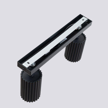 Plafonnier Oslo barre 2 spots orientables 30 cm noir, vue de détail