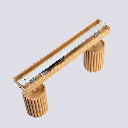 Plafonnier Oslo barre 2 spots orientables 30 cm or, vue de détail
