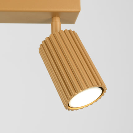 Plafonnier Oslo barre 2 spots orientables 30 cm or, détail de la fixation