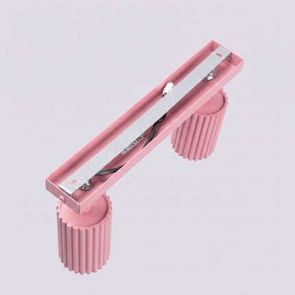 Plafonnier Oslo barre 2 spots orientables 30 cm rose poudré, vue de détail