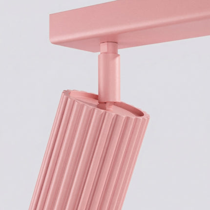 Plafonnier Oslo barre 3 spots orientables 45 cm rose poudré, détail de la fixation