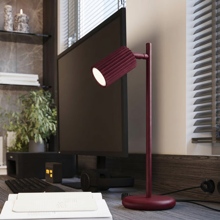 Plafonnier Oslo Barre 4 Spots Orientables 81 cm en Aluminium Bordeaux, mise en situation 3
