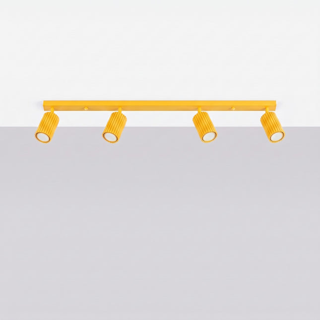 Oslo Bar ceiling light 4 adjustable spotlights 81 cm in amber yellow aluminum, lifestyle view