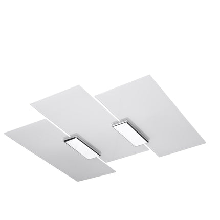 Plafonnier Panneaux Géométriques Blanc sur fond neutre