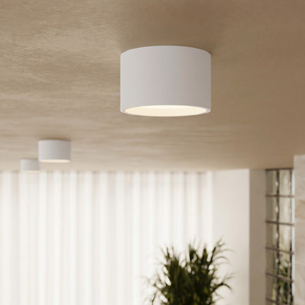 Plafonnier Pastille blanc, intérieur contemporain