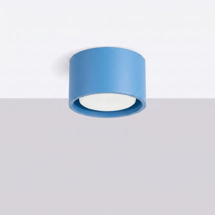 Plafonnier Pastille bleu azur, vue en situation